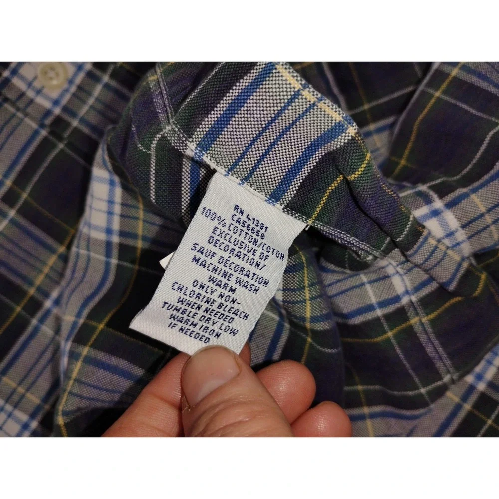 Polo Ralph Lauren mens large Plaid Button Down up Long Sleeve Oxford